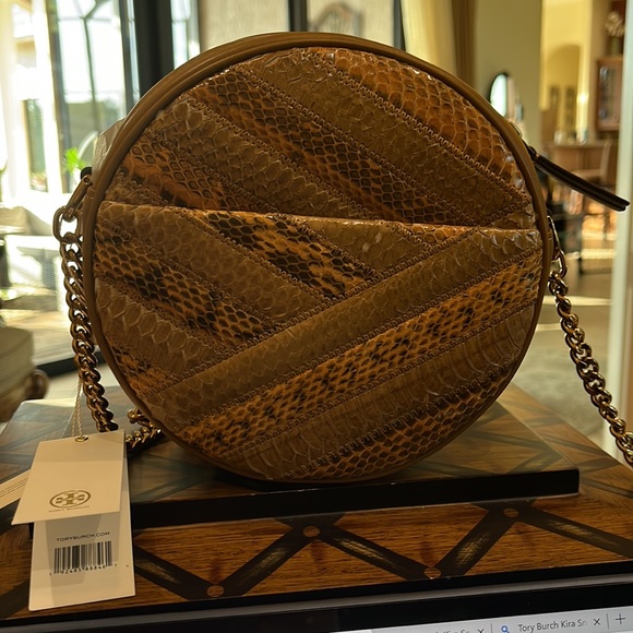 Tory Burch Kira Chevron Exotic Circle Bag - Picture 3 of 13